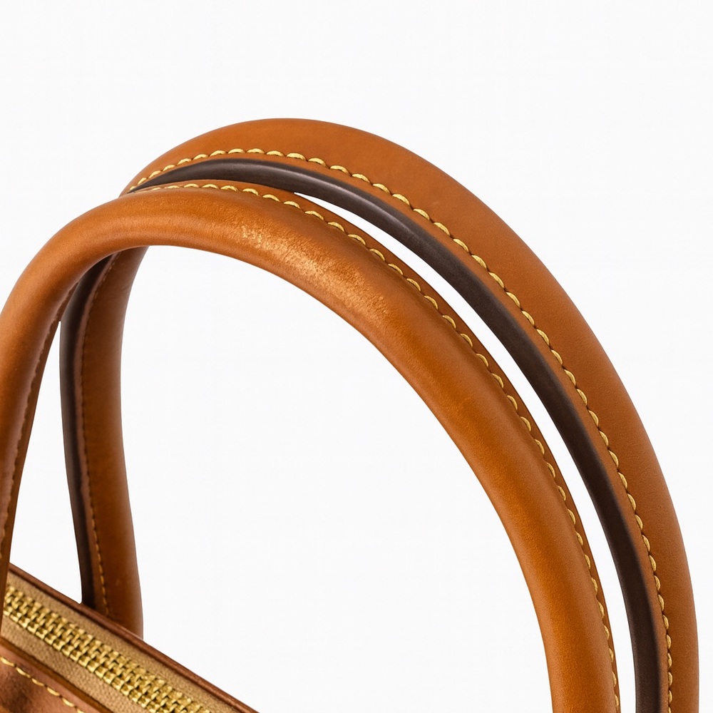👜 Dooney & Bourke Monogram Large Domed Satchel – Saddle - Picture 3 of 5